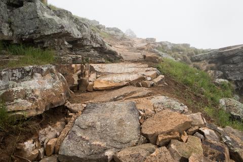 Nebo Rock Fitted into Exposed Hillside
